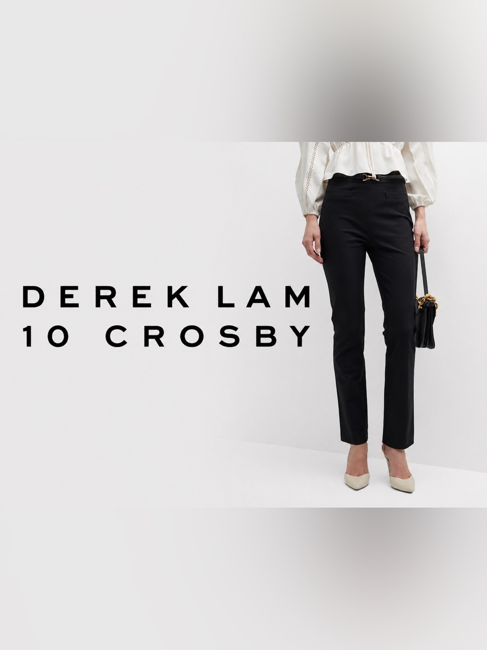 🖤 Derek Lam 10 Crosby “Fia” Belted Slim Ankle Pants – Size 6– NWT